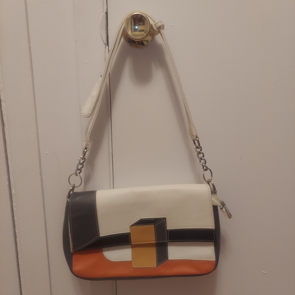 2013 3D Colorblock Runway Baguette Clutch Cross body bag Purse